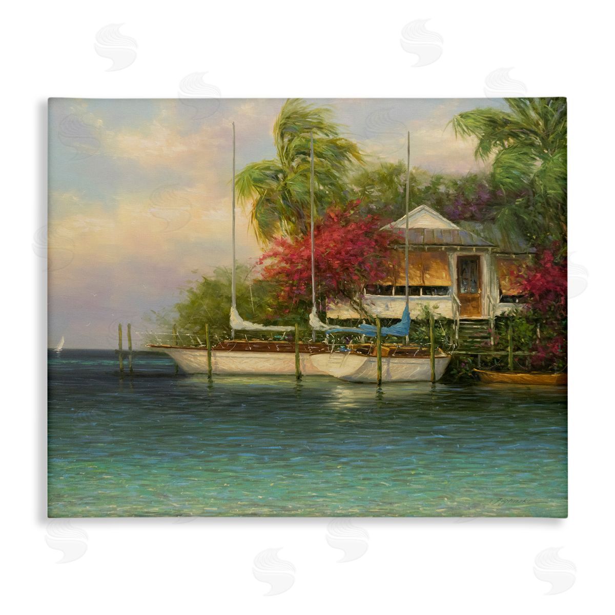 Martin Figlinski Tropical Boats Waterfr_sideont Scenery