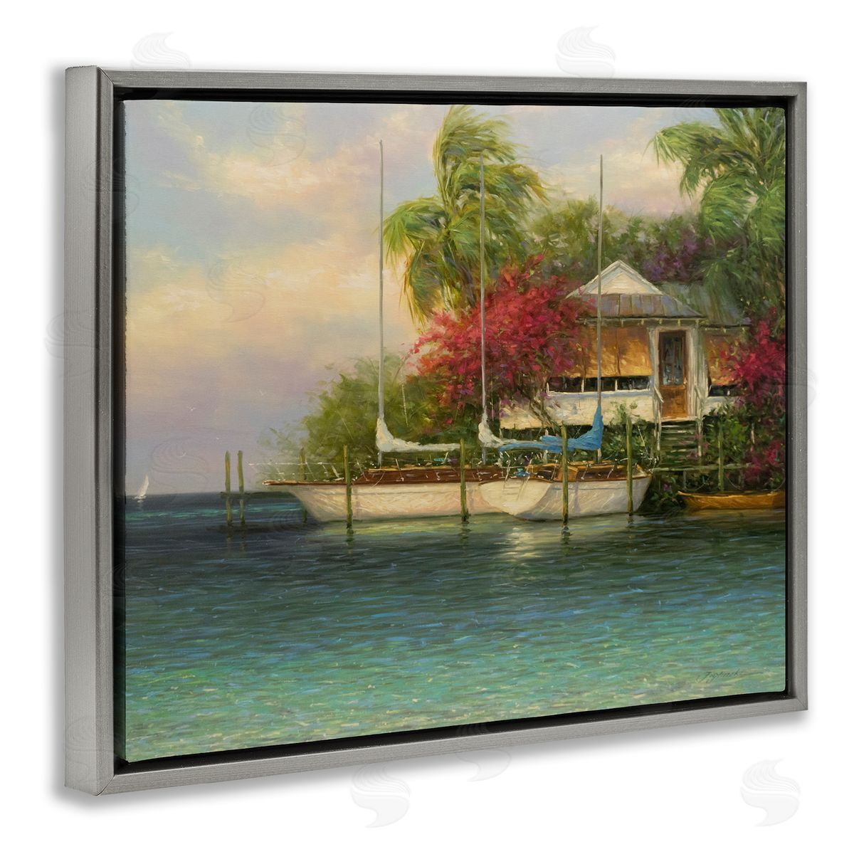 Martin Figlinski Tropical Boats Waterfr_sideont Scenery