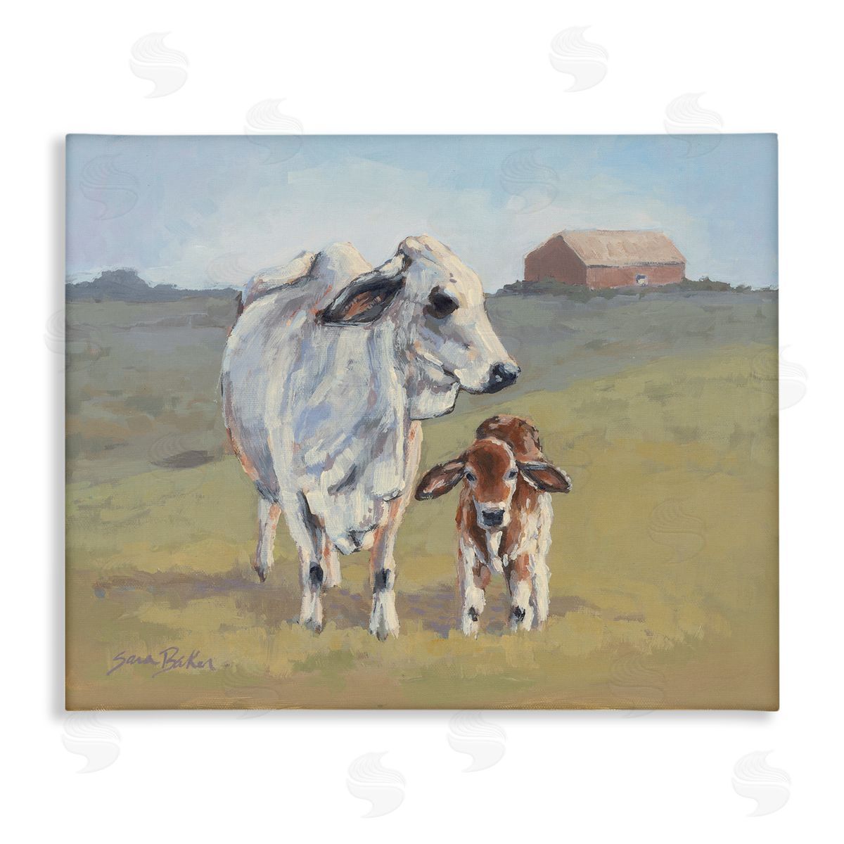 Sara Baker Baby Cow Family Farm Portrait