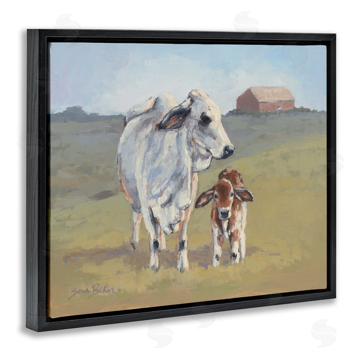 Sara Baker Baby Cow Family Farm Portrait