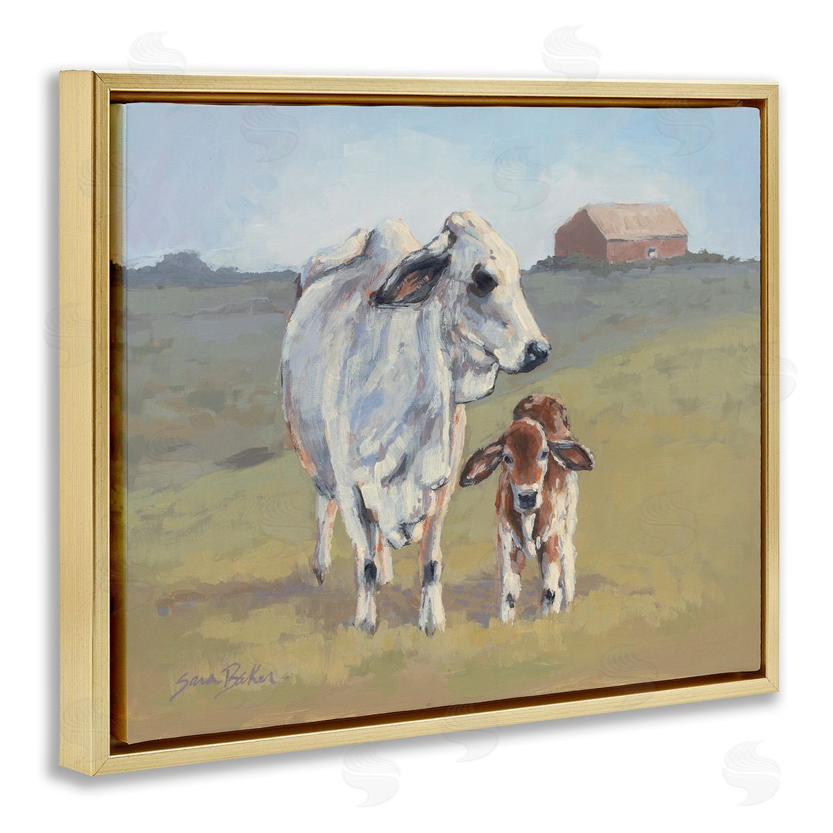 Sara Baker Baby Cow Family Farm Portrait