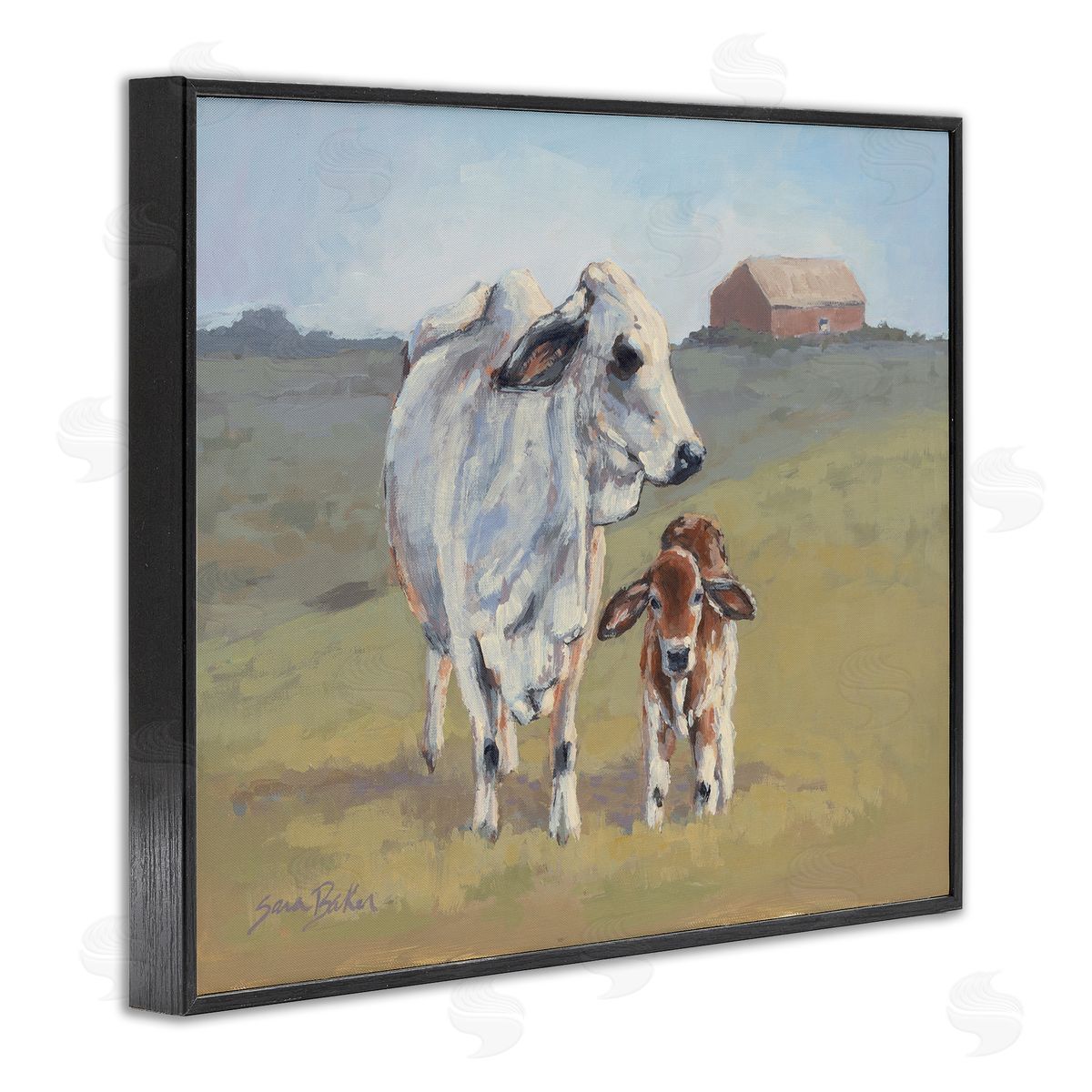 Sara Baker Baby Cow Family Farm Portrait