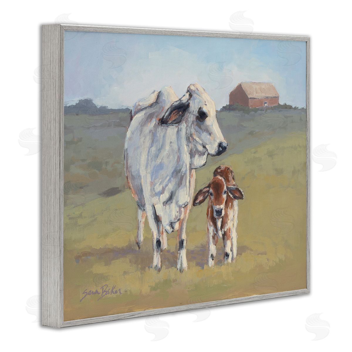 Sara Baker Baby Cow Family Farm Portrait