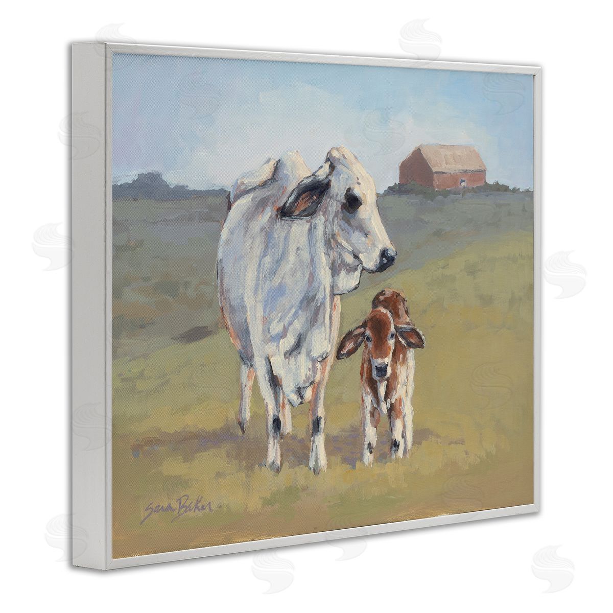 Sara Baker Baby Cow Family Farm Portrait