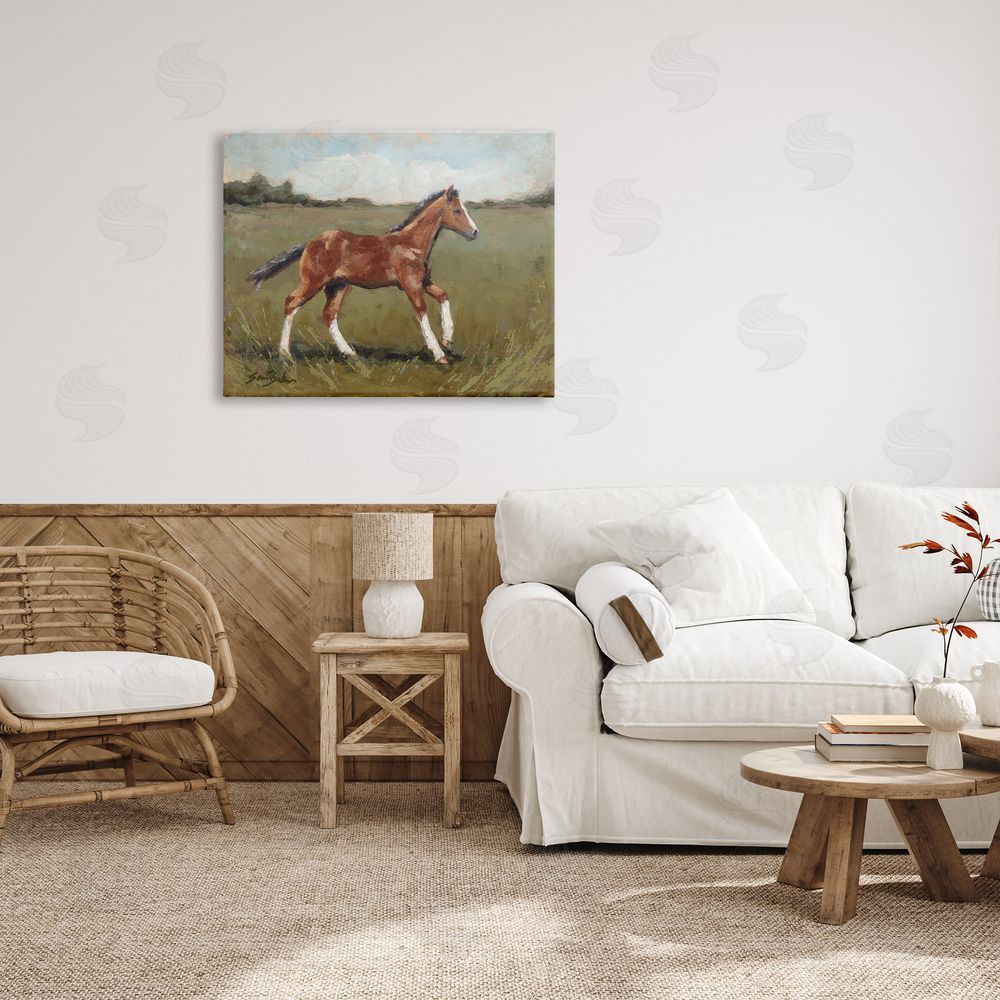 Sara Baker Horse Foal Galloping Countryside