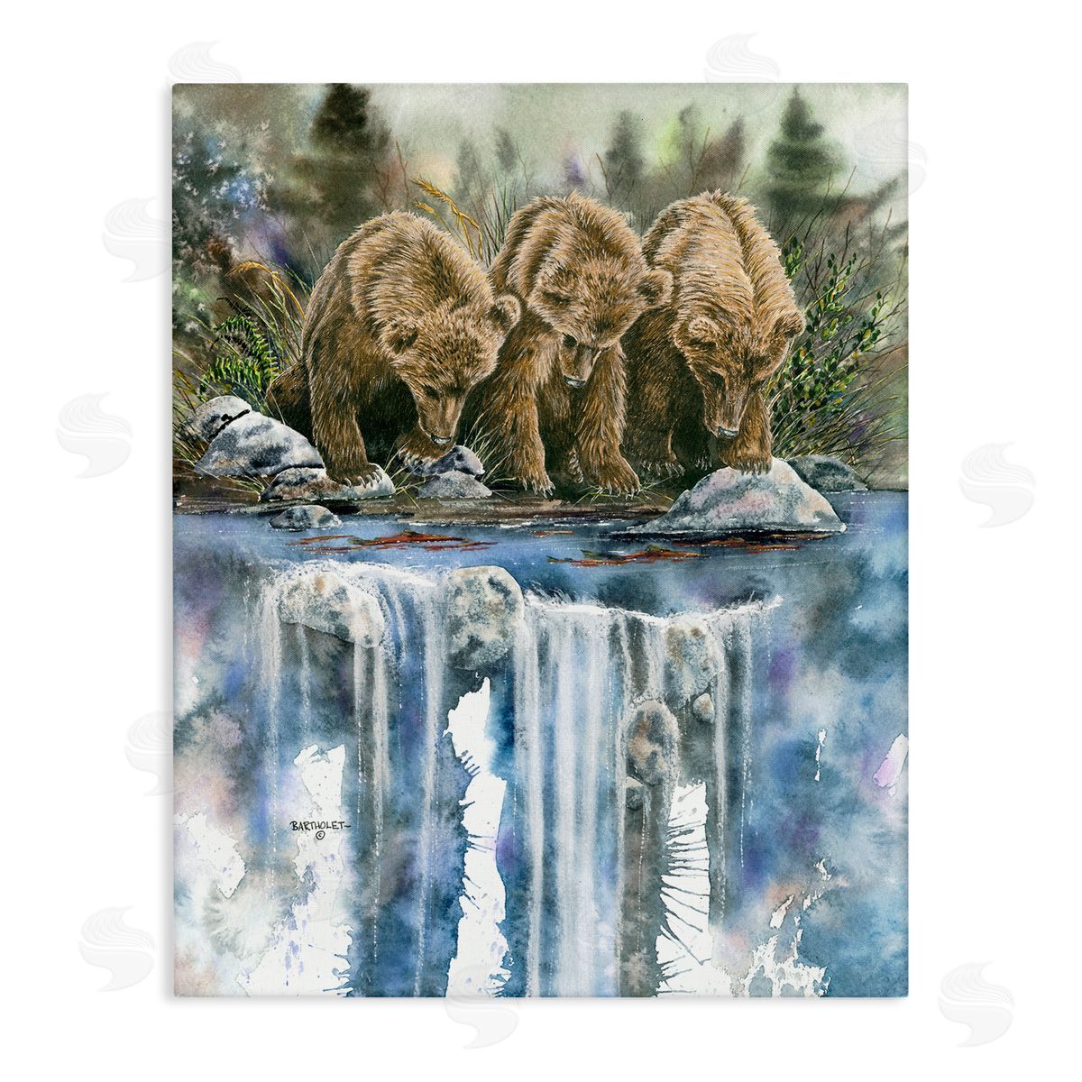 Dave Bartholet Bear Trio Fishing Lake Reflection