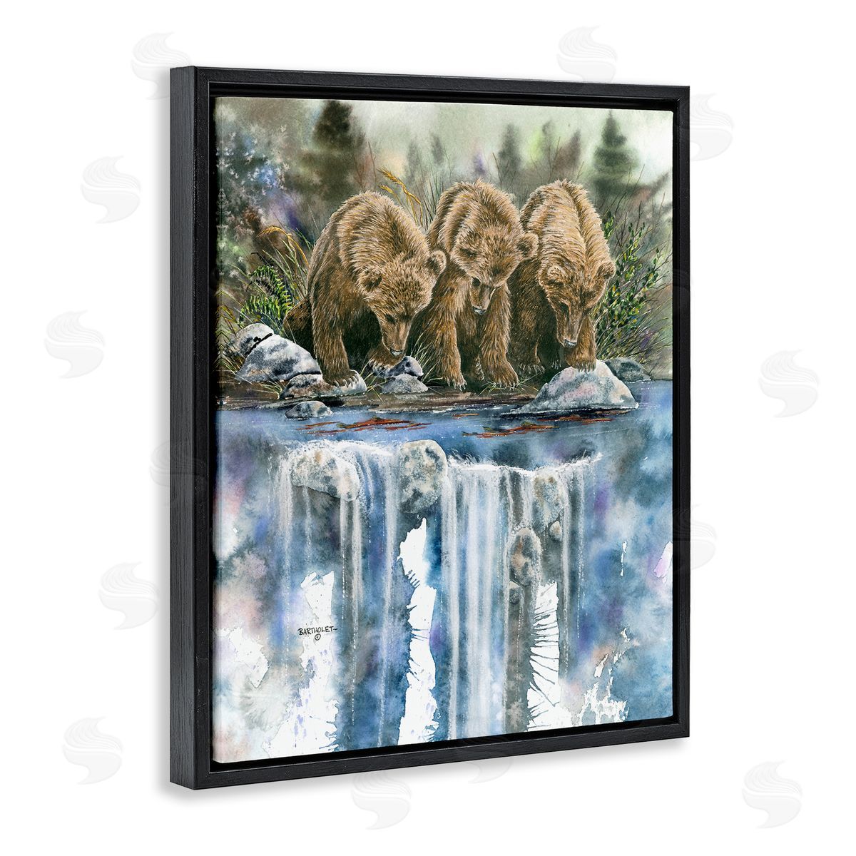 Dave Bartholet Bear Trio Fishing Lake Reflection