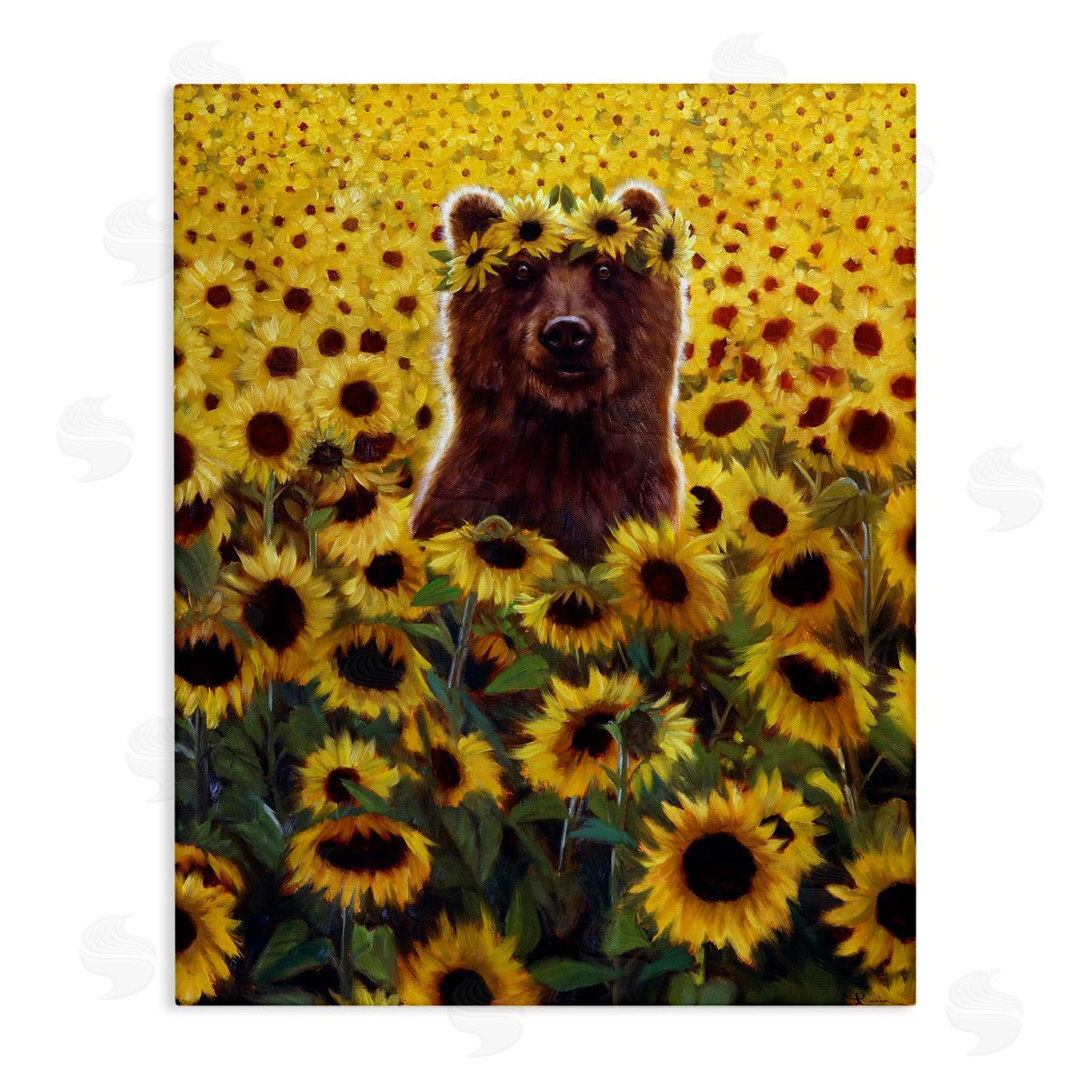 Lucia Heffe_sidernan Happy Bear Sunflower Field