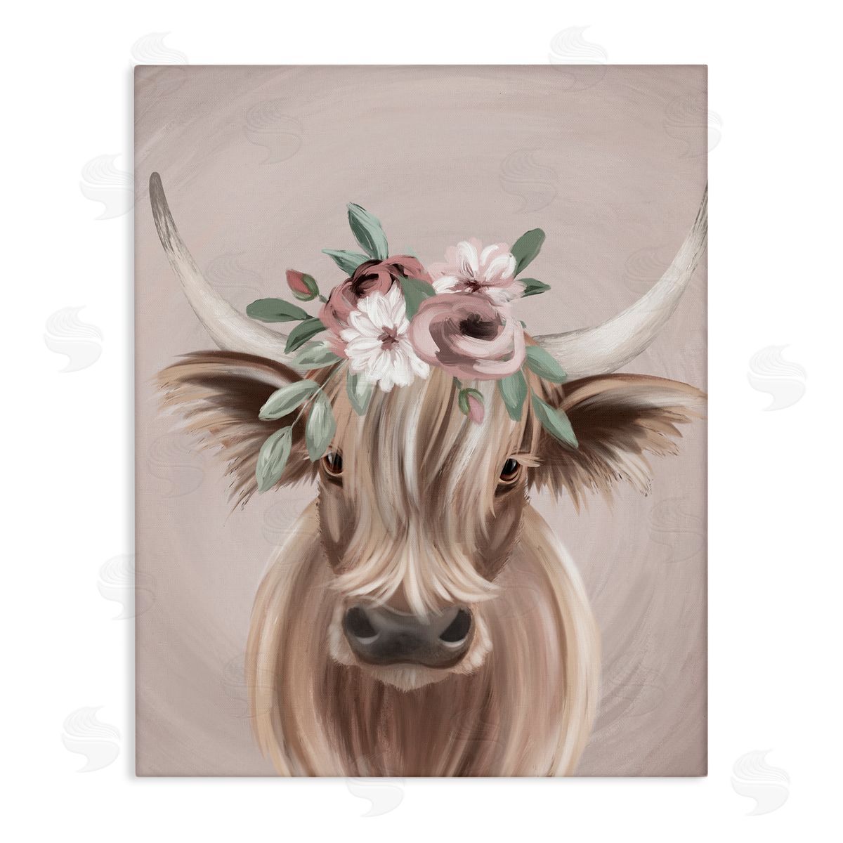Jo Taylor Highland Cattle Pink Flower Crown