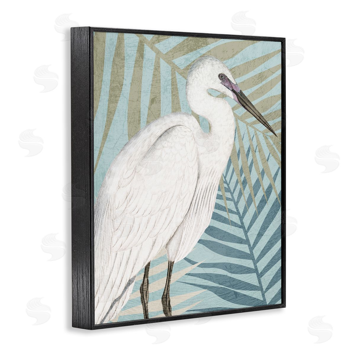 Kim Allen Tropical Egret Botanical Leaves