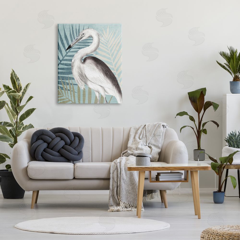 Kim Allen Stork Bird Island Palm Leaves