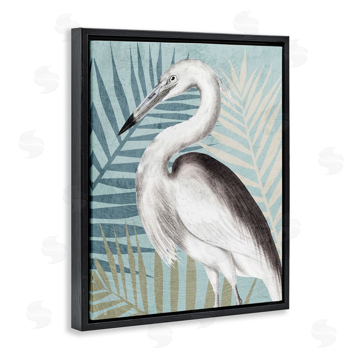Kim Allen Stork Bird Island Palm Leaves
