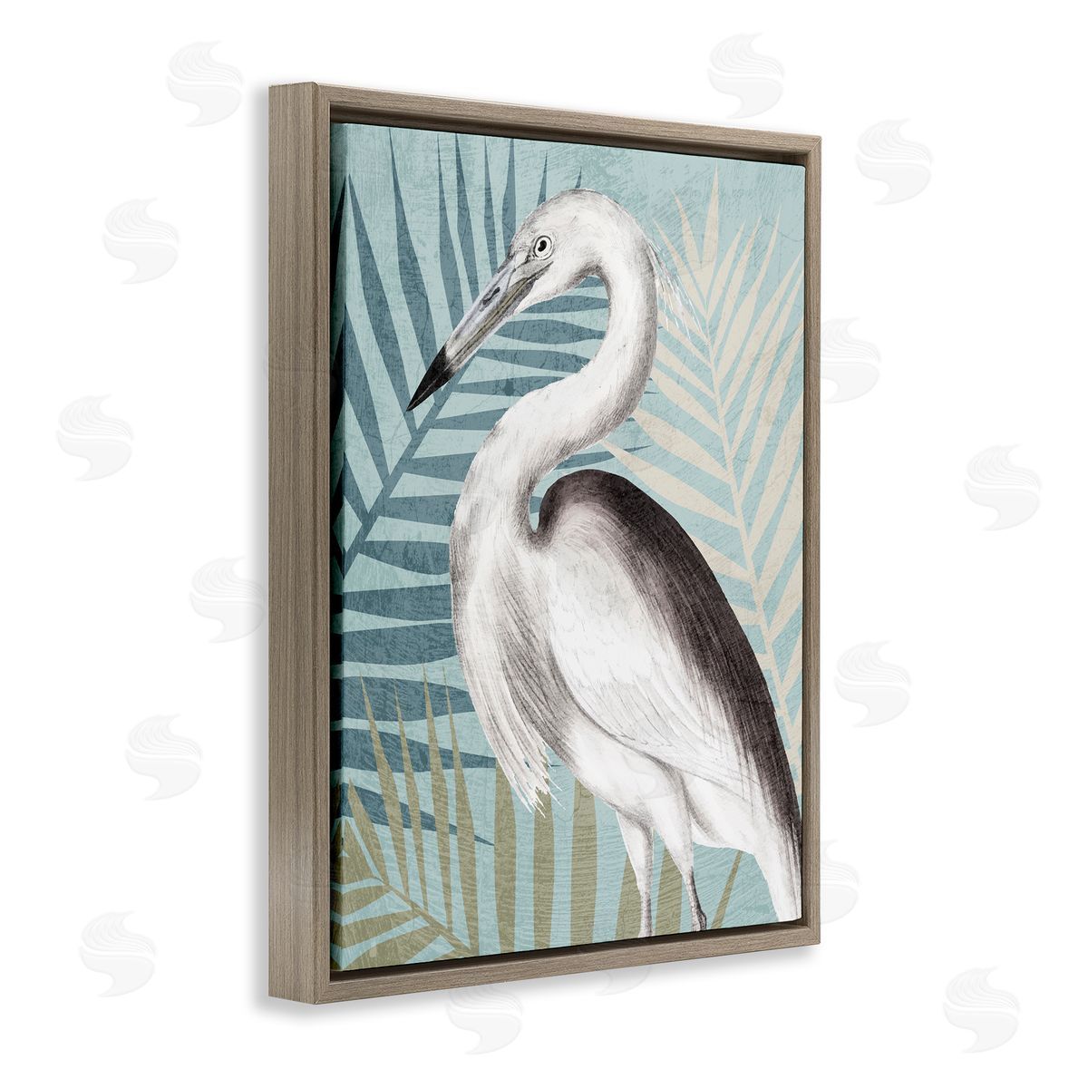 Kim Allen Stork Bird Island Palm Leaves