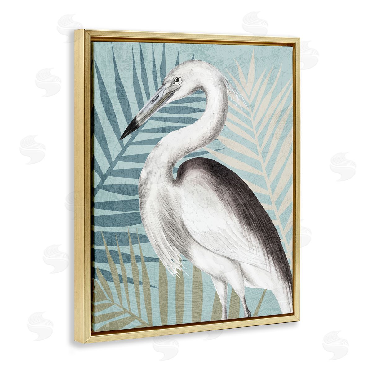 Kim Allen Stork Bird Island Palm Leaves