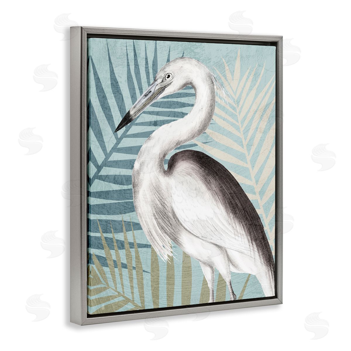 Kim Allen Stork Bird Island Palm Leaves