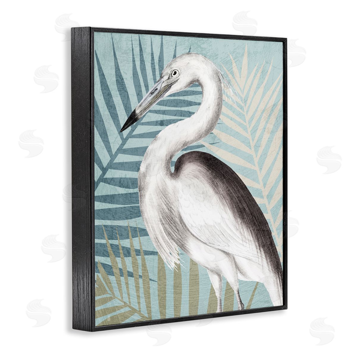 Kim Allen Stork Bird Island Palm Leaves