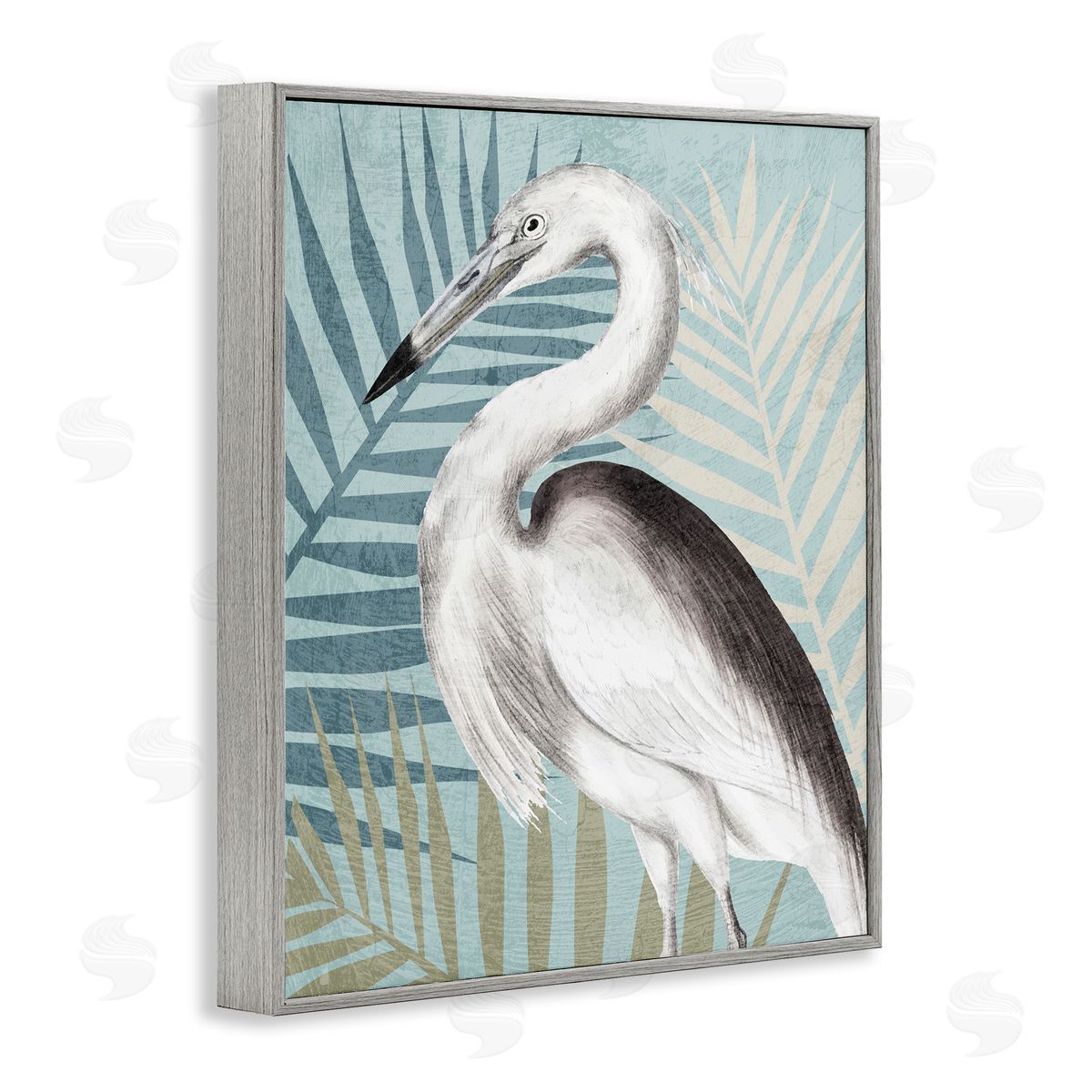 Kim Allen Stork Bird Island Palm Leaves
