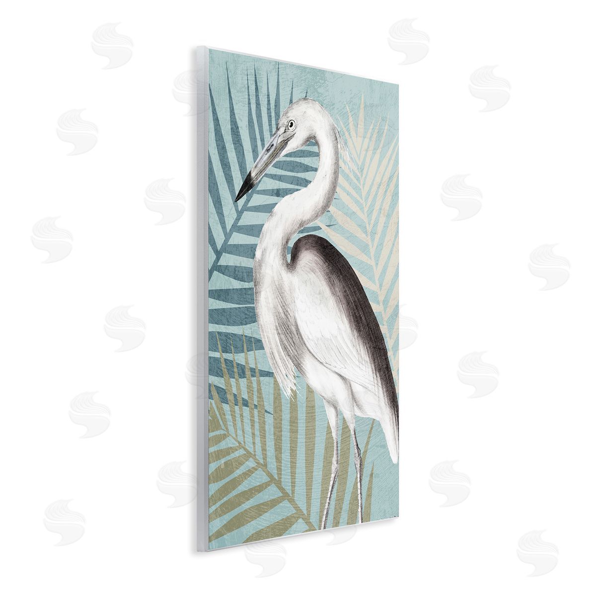 Kim Allen Stork Bird Island Palm Leaves