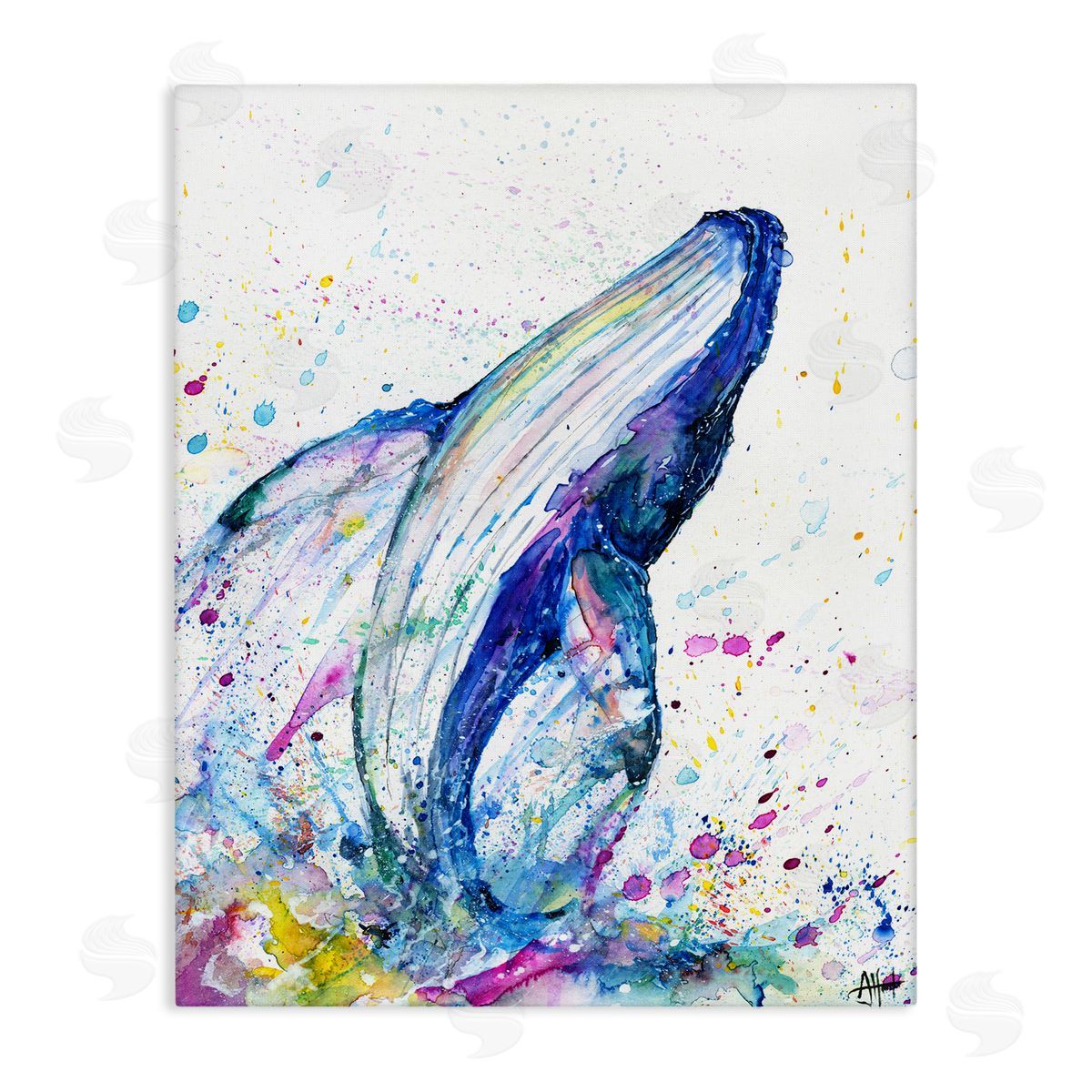 Marc Allante Splashing Whale Bubbles Marine