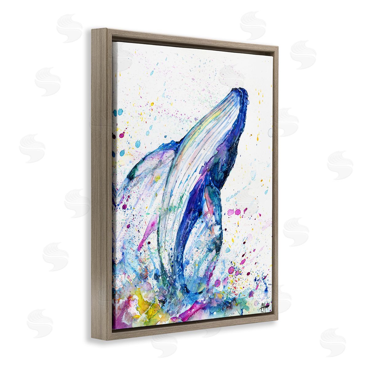 Marc Allante Splashing Whale Bubbles Marine