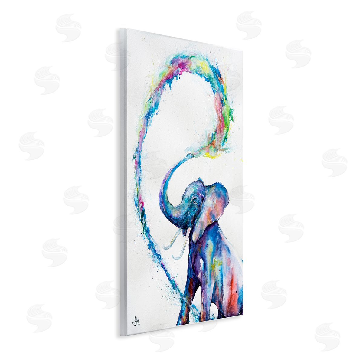 Marc Allante Modern Rainbow Elephant Splash