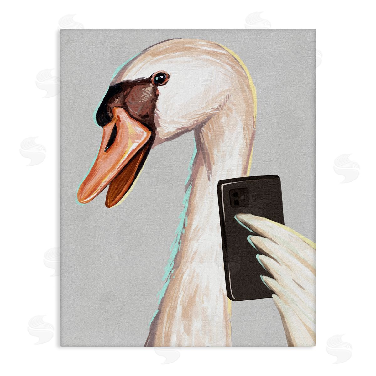 Ziwei Li Funny Swan Bird Smiling Selfie