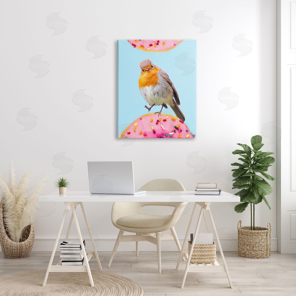 Ziwei Li Bird Perched Sprinkled Donut 