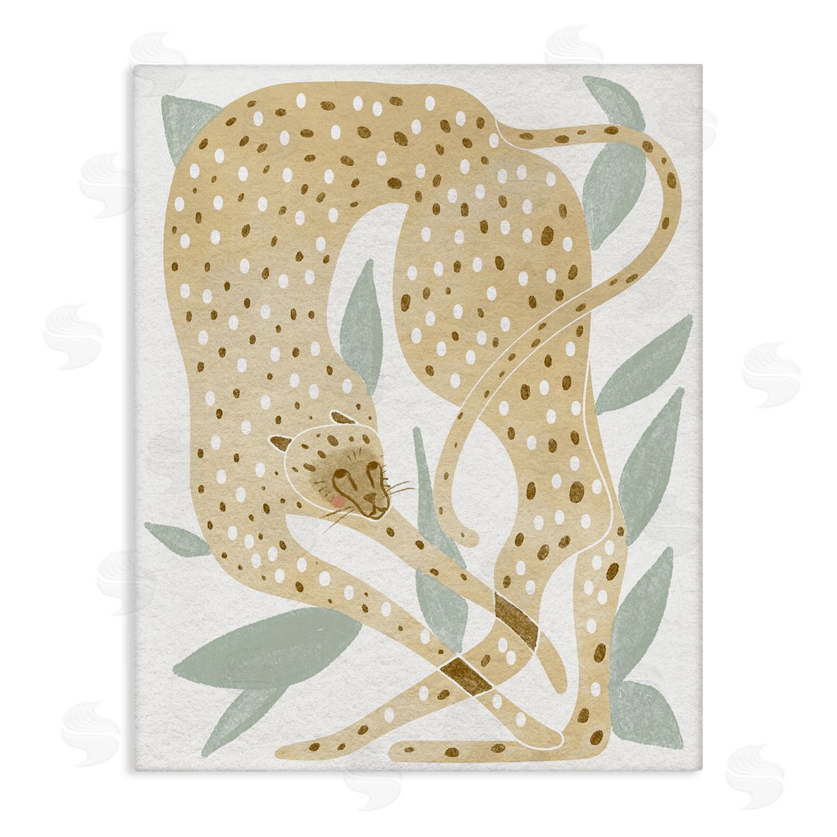 Stupell Studio Modern Cheetah Botanical Leaves