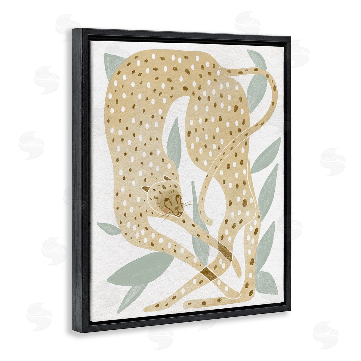 Stupell Studio Modern Cheetah Botanical Leaves