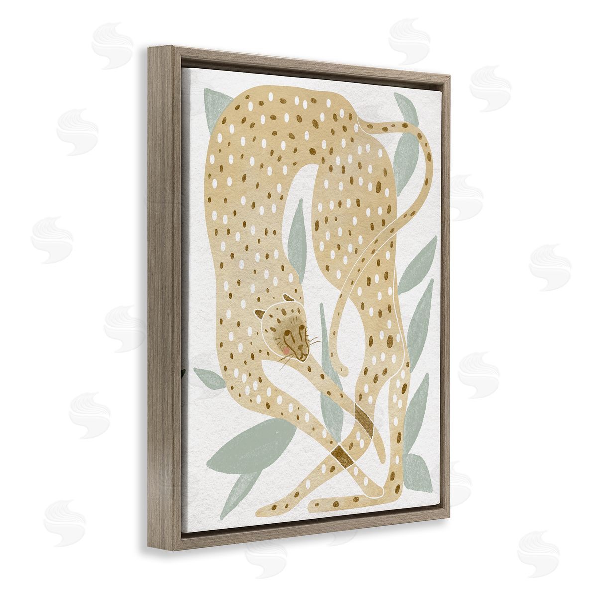 Stupell Studio Modern Cheetah Botanical Leaves
