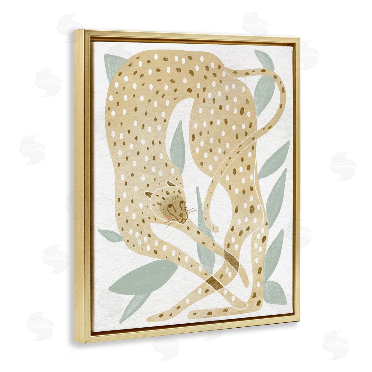 Stupell Studio Modern Cheetah Botanical Leaves