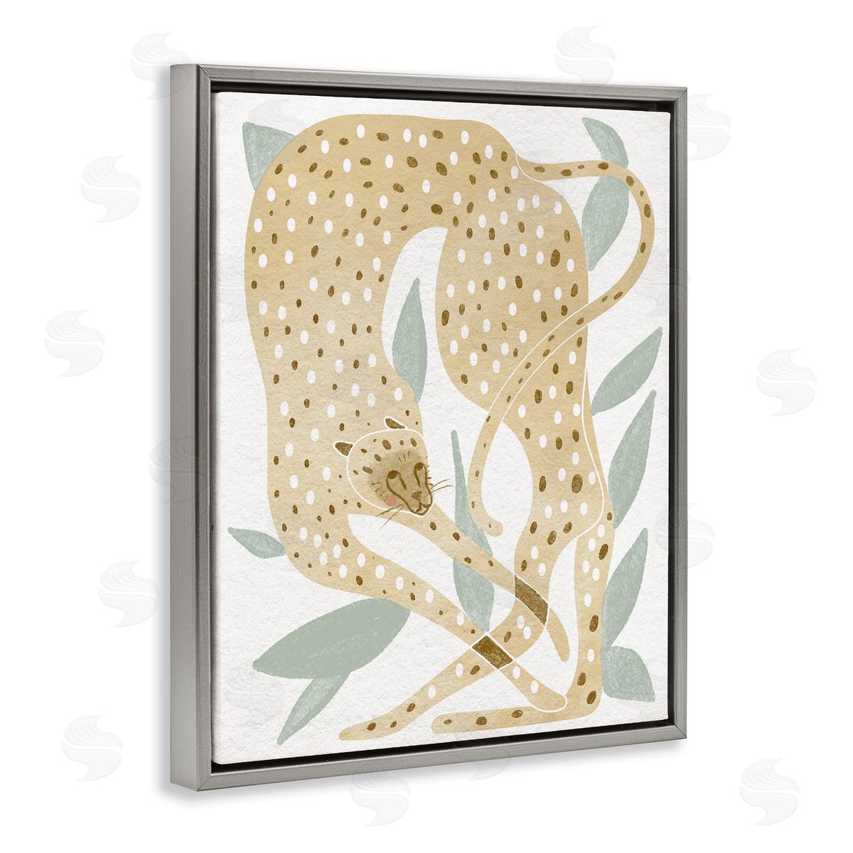Stupell Studio Modern Cheetah Botanical Leaves