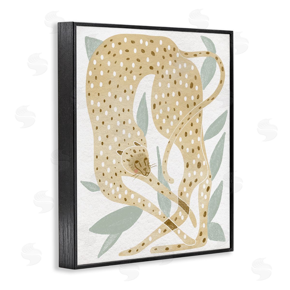 Stupell Studio Modern Cheetah Botanical Leaves