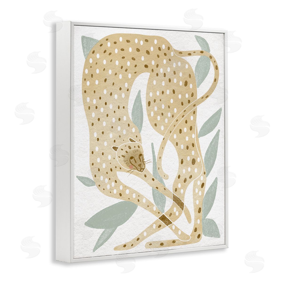 Stupell Studio Modern Cheetah Botanical Leaves