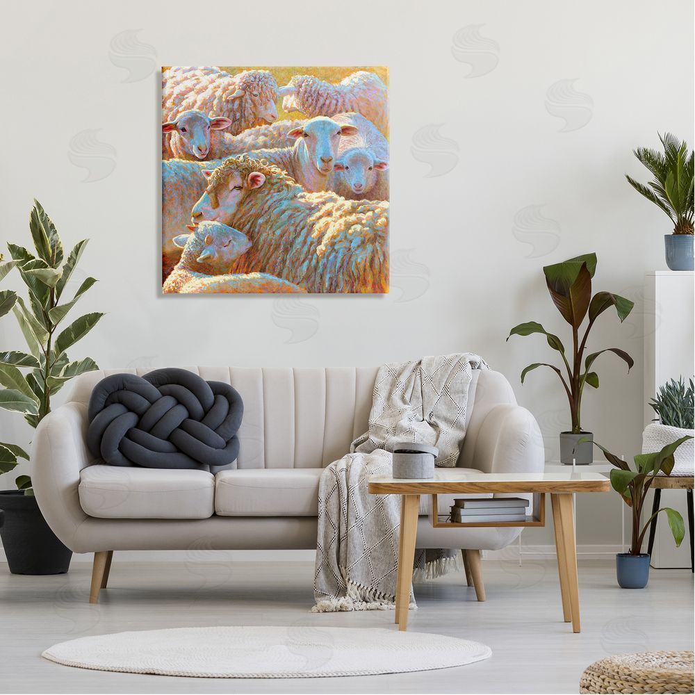 Rita Kirkman Sheep Herd Farm Animals Canvas Wall Art in Room