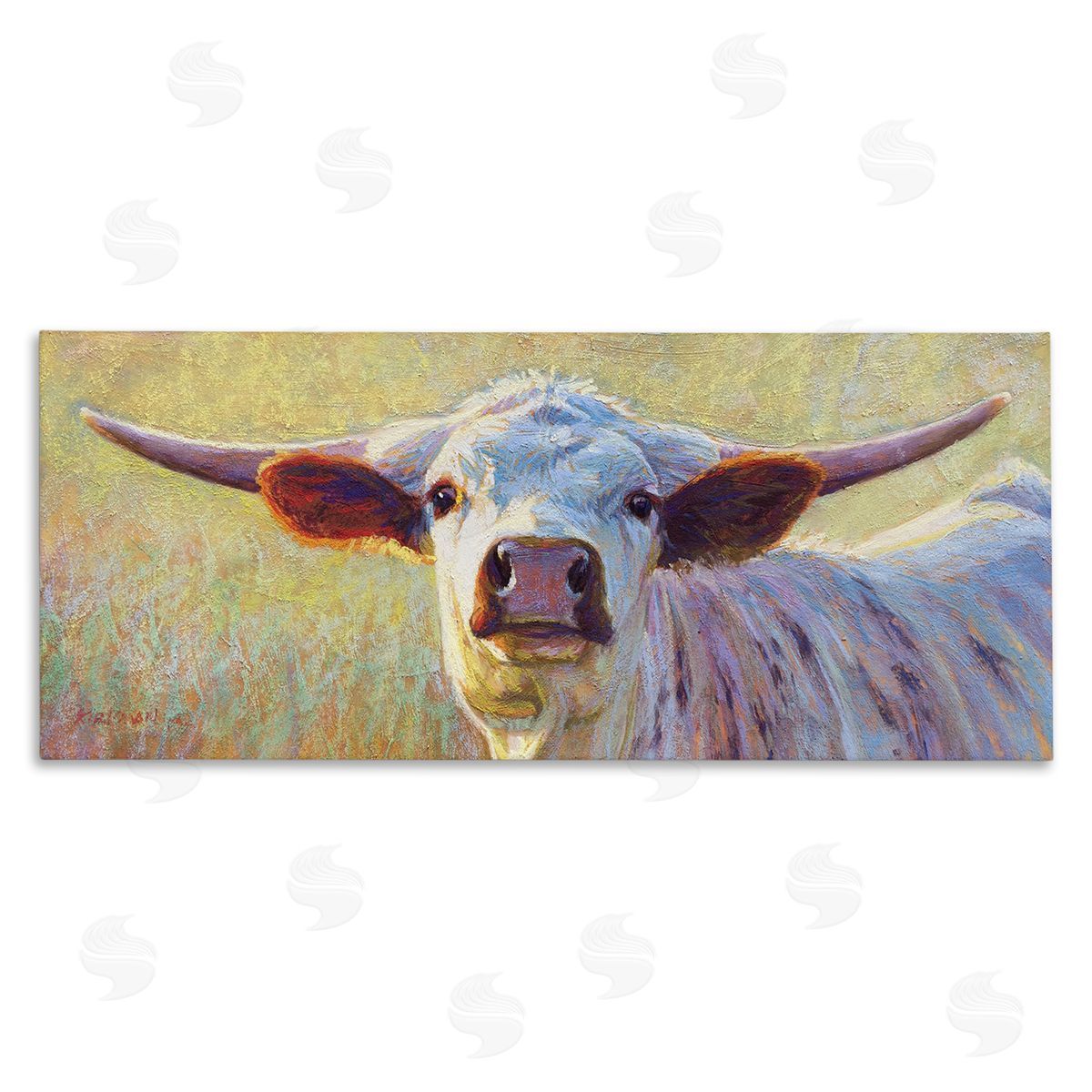 Rita Kirkman Longhorn Cattle Portrait Painting