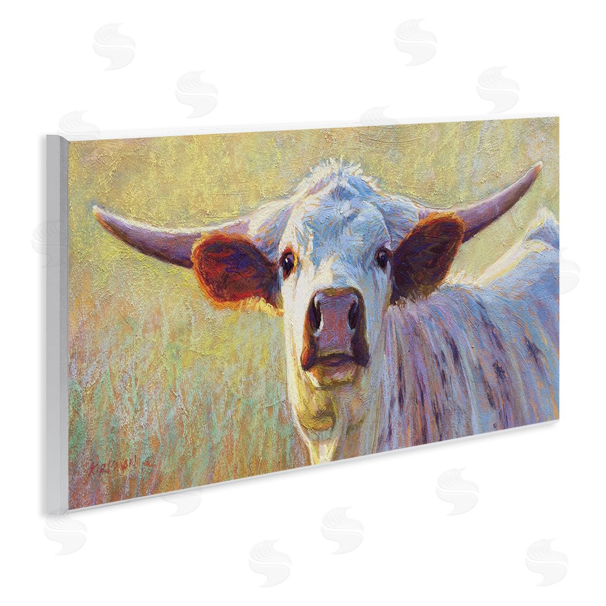 Rita Kirkman Longhorn Cattle Portrait Painting