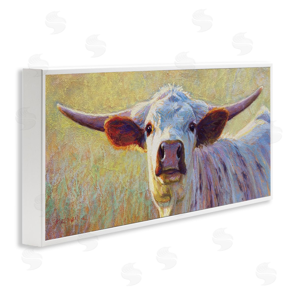 Rita Kirkman Longhorn Cattle Portrait Painting