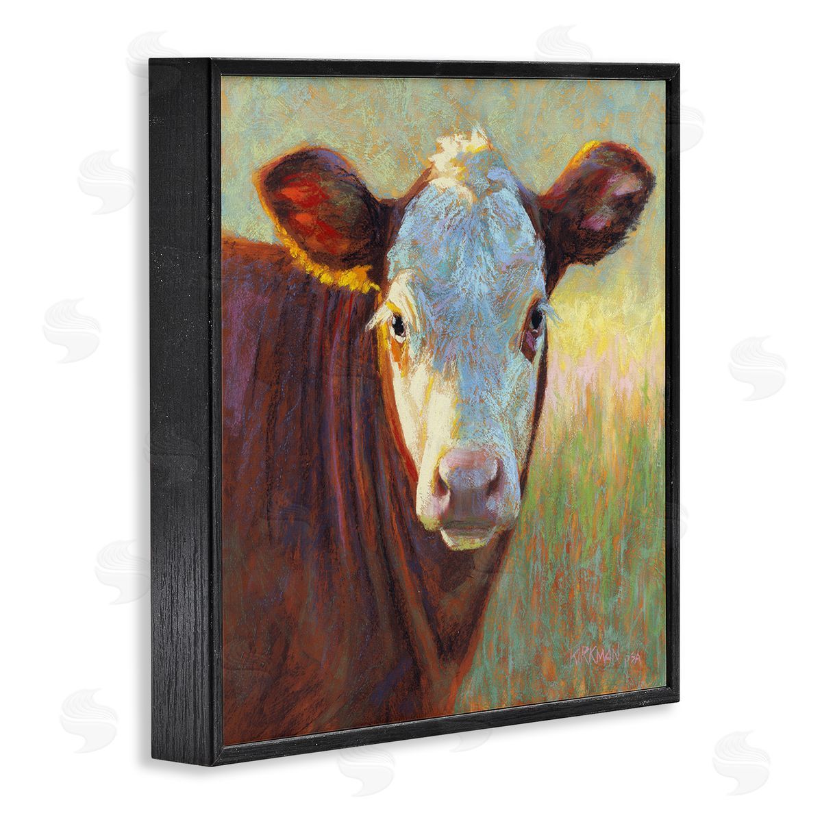 Rita Kirkman Brown Rural Wildlife Cattle Black Framed Glicee Wall Art Print
