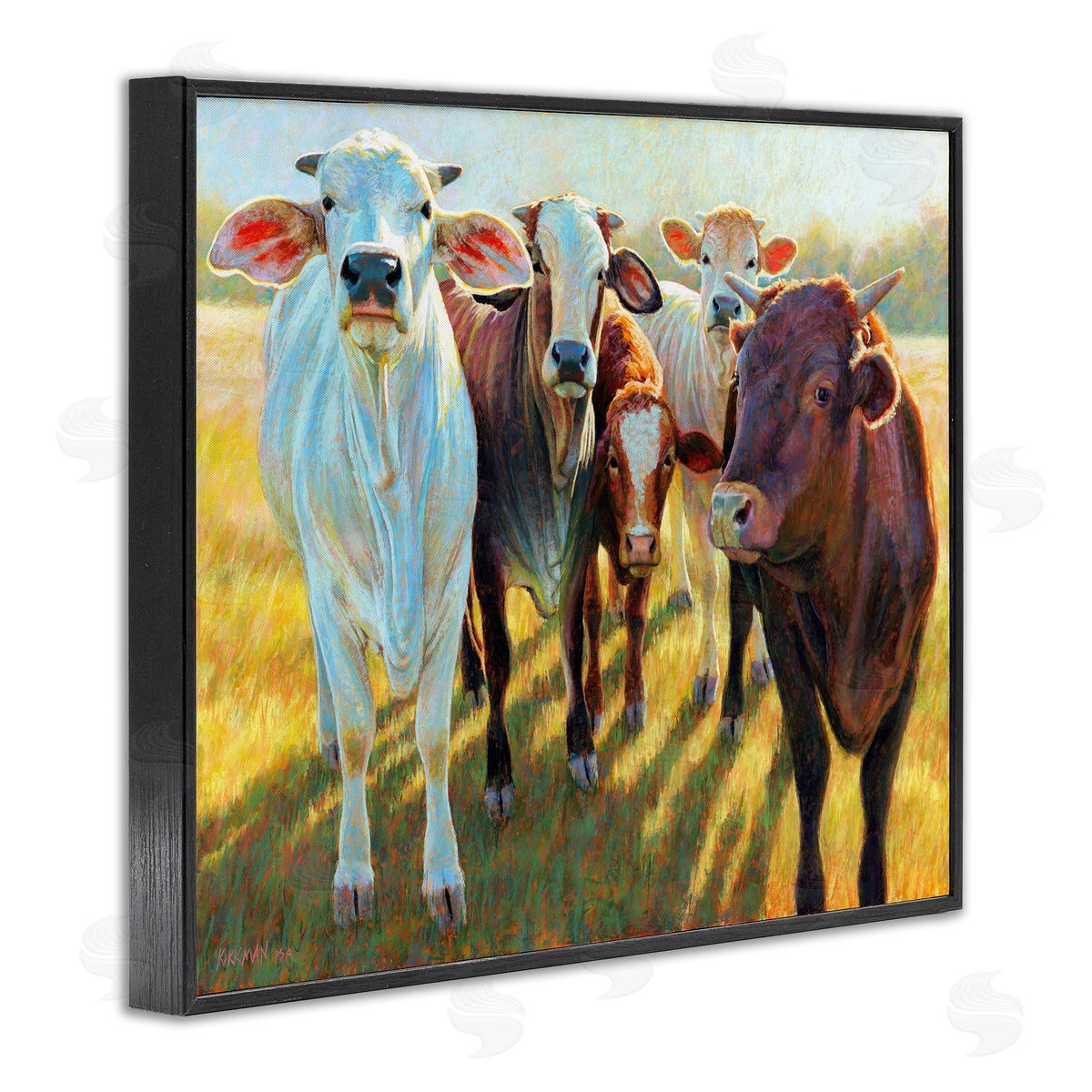 Rita Kirkman Various Cattle Sunny Farmland Field