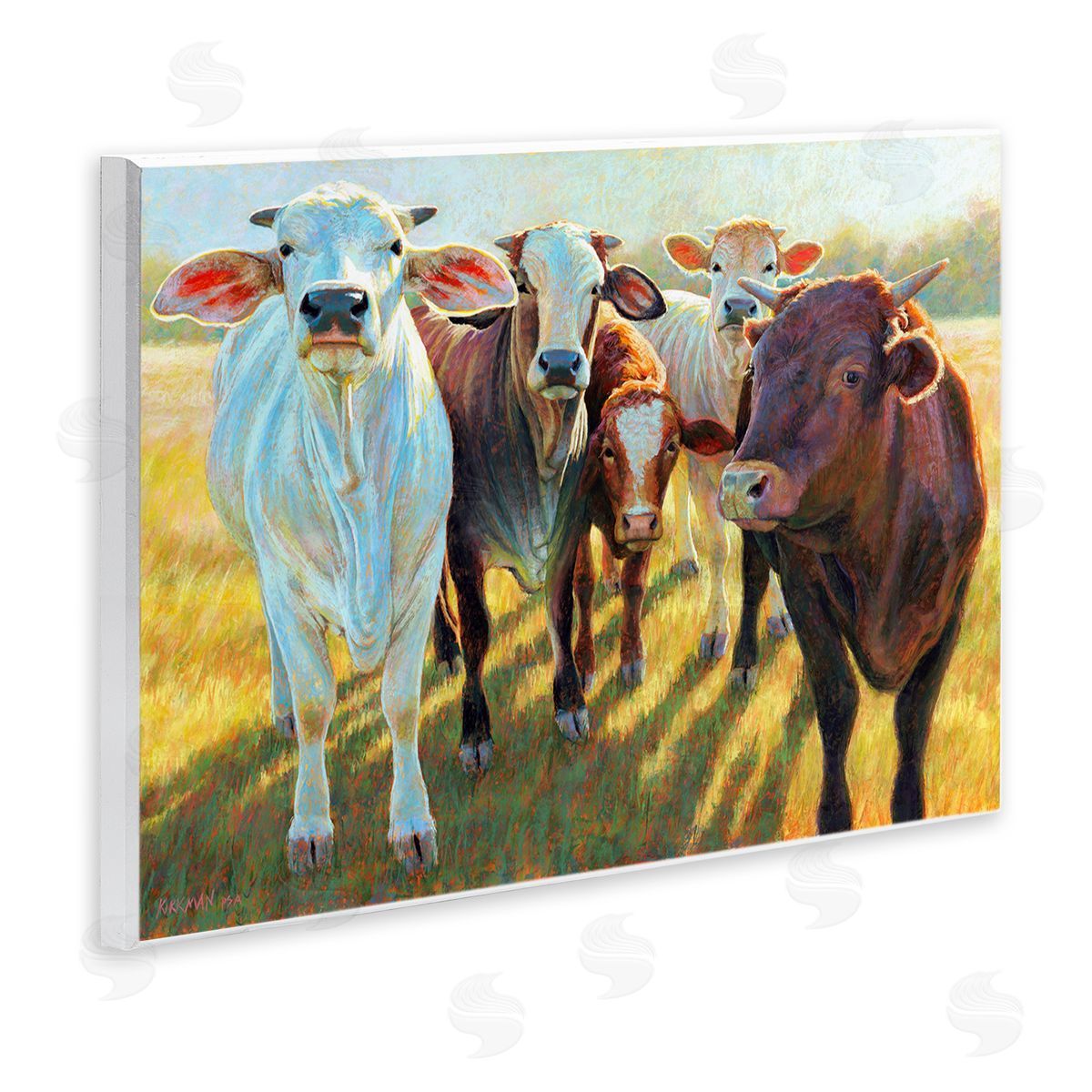 Rita Kirkman Various Cattle Sunny Farmland Field