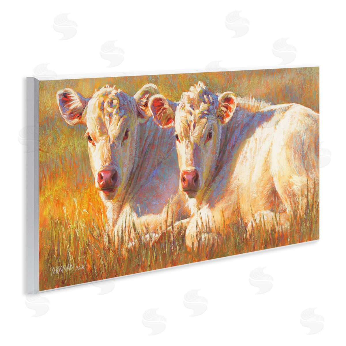 Rita Kirkman White Cows Resting Grassland