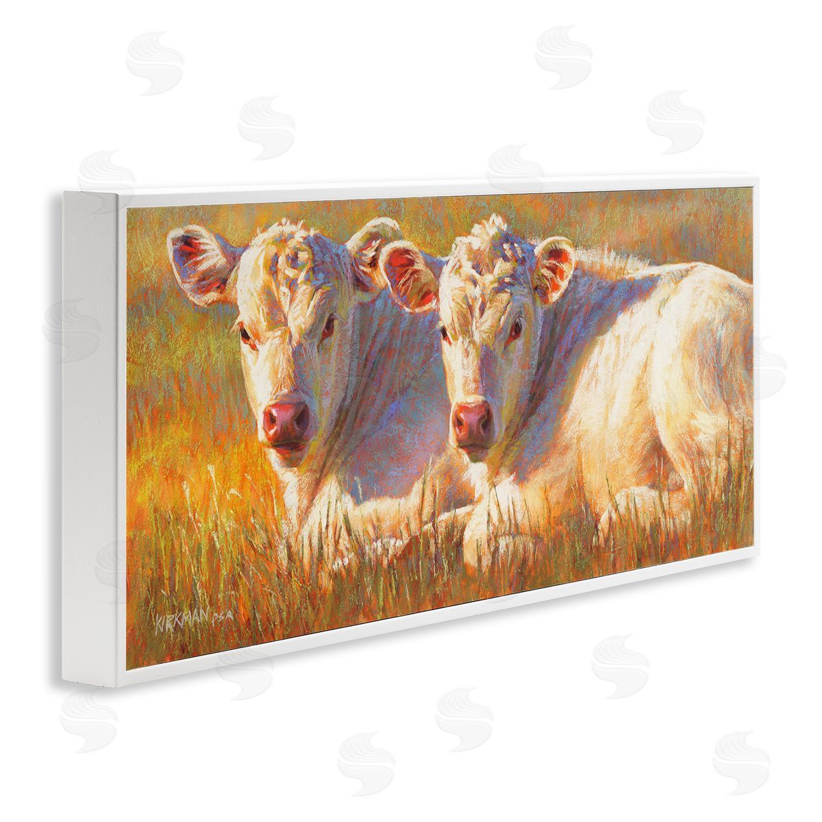 Rita Kirkman White Cows Resting Grassland