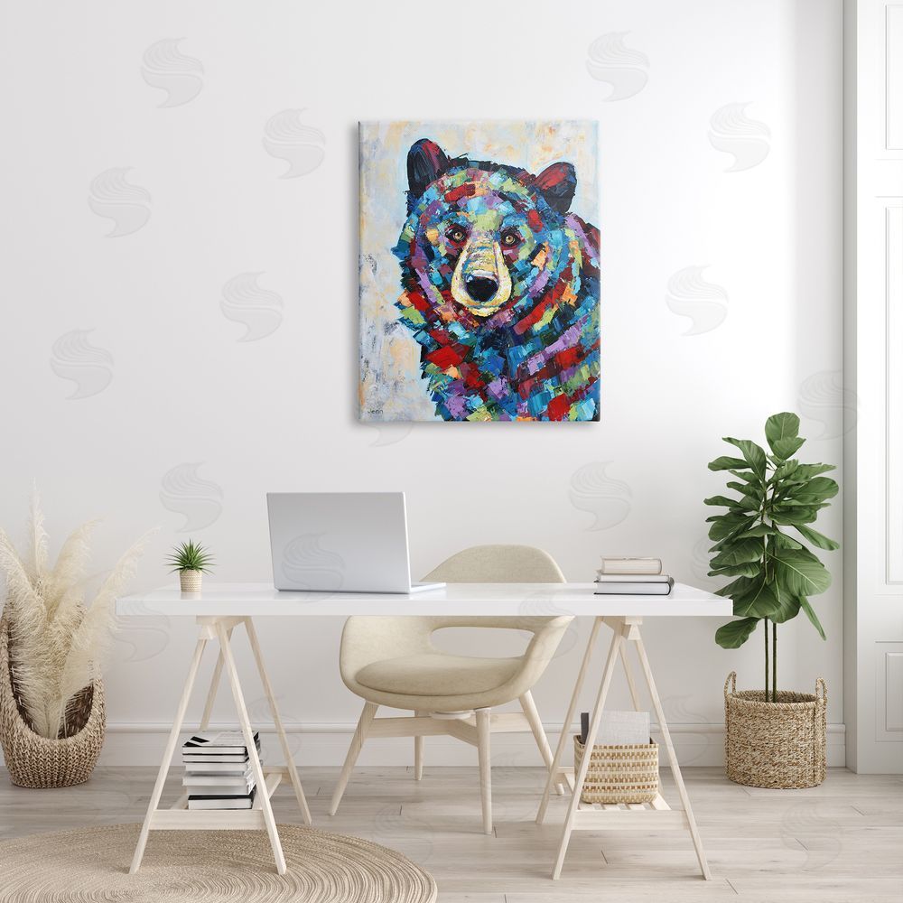 Jen Seeley Geometric Hued Abstract Bear