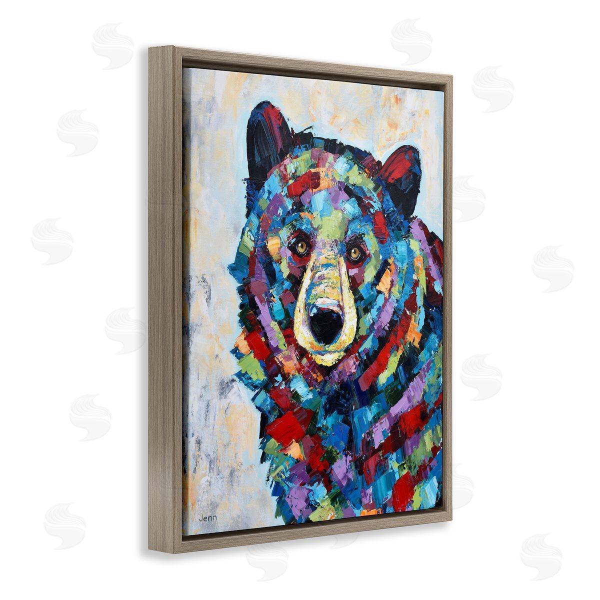 Jen Seeley Geometric Hued Abstract Bear