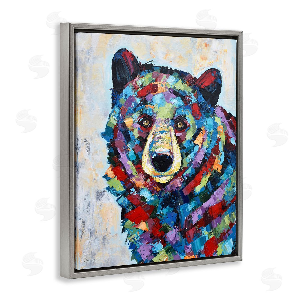 Jen Seeley Geometric Hued Abstract Bear