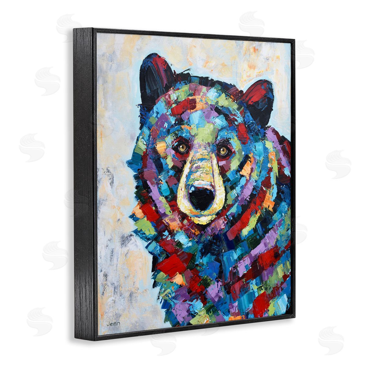 Jen Seeley Geometric Hued Abstract Bear