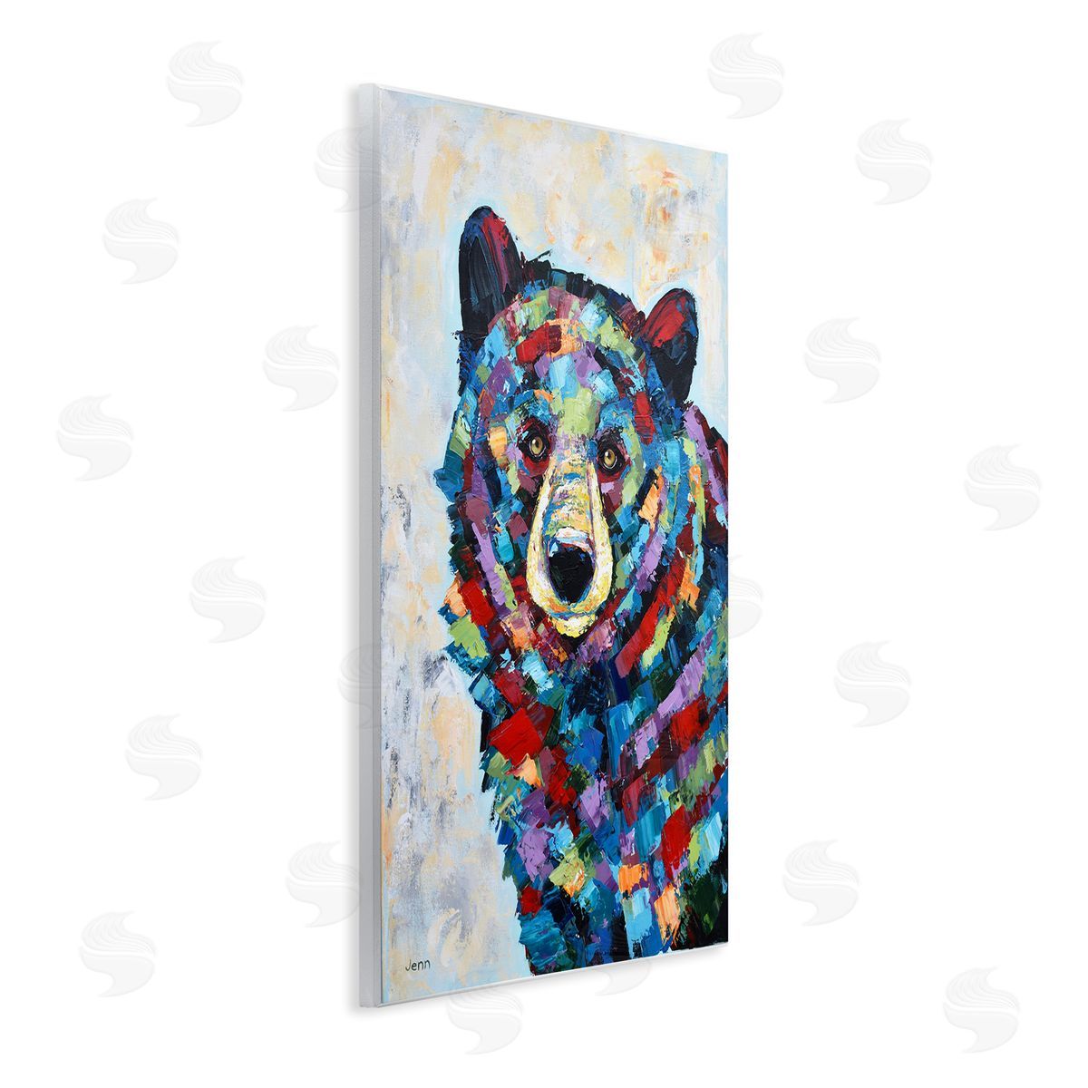 Jen Seeley Geometric Hued Abstract Bear