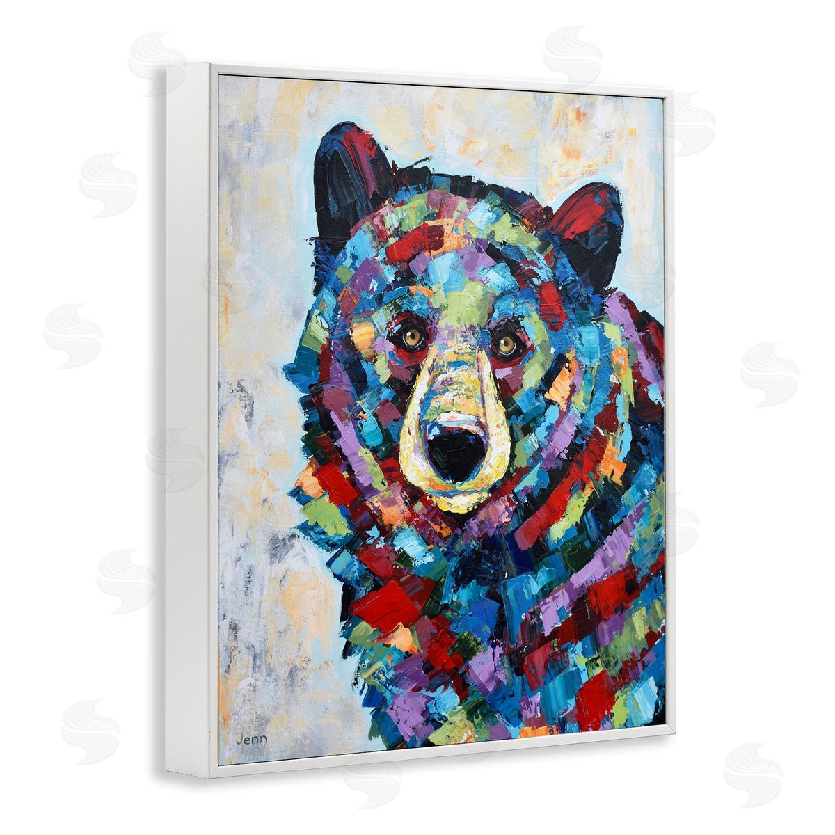 Jen Seeley Geometric Hued Abstract Bear
