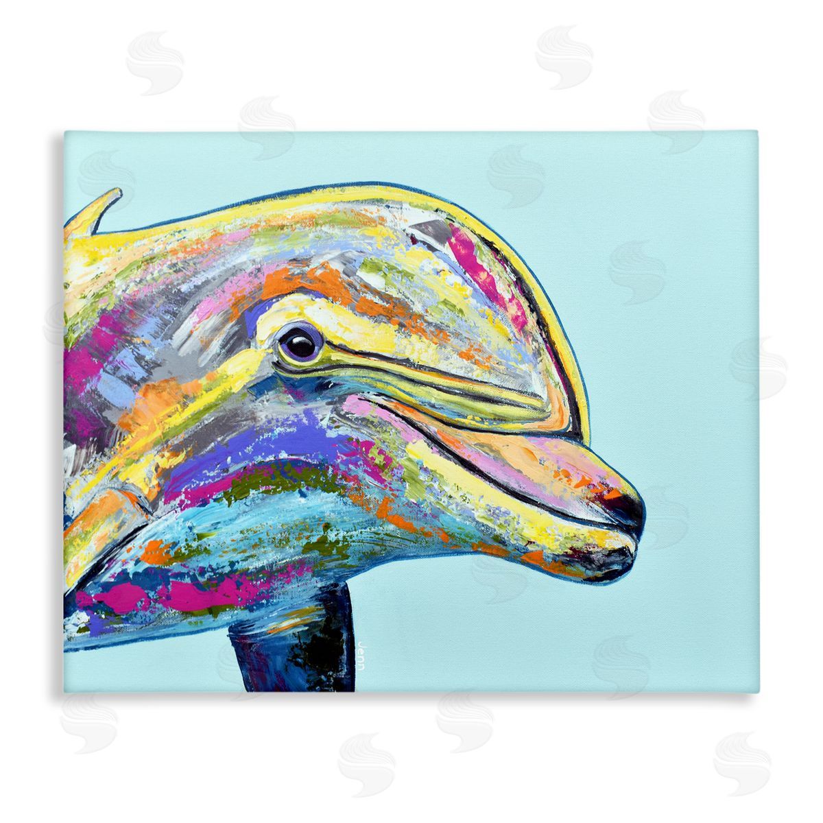 Jen Seeley Marine Life Dolphin Turquoise Accent